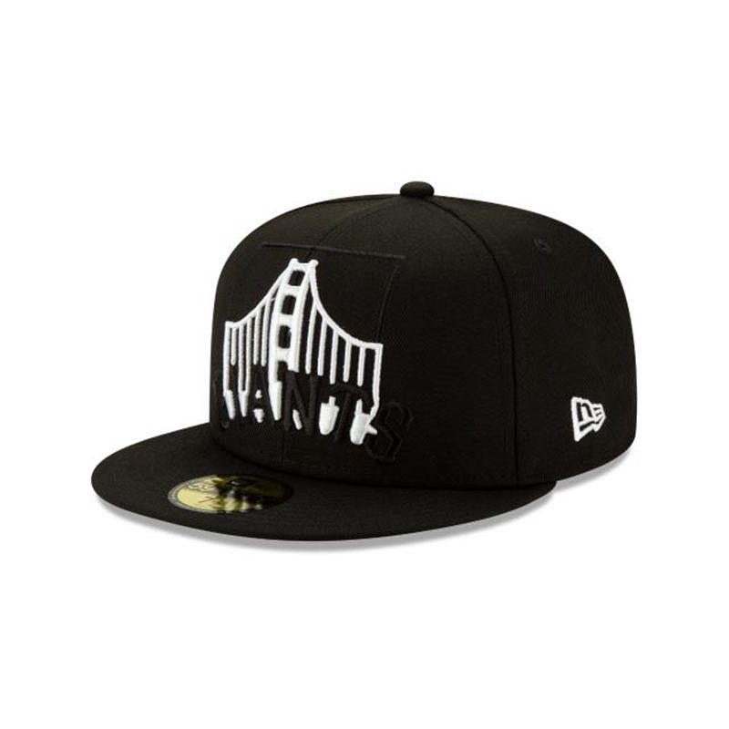 MLB San Francisco Giants Logo Elements 59Fifty Fitted (TMG6211) - Black New Era Caps